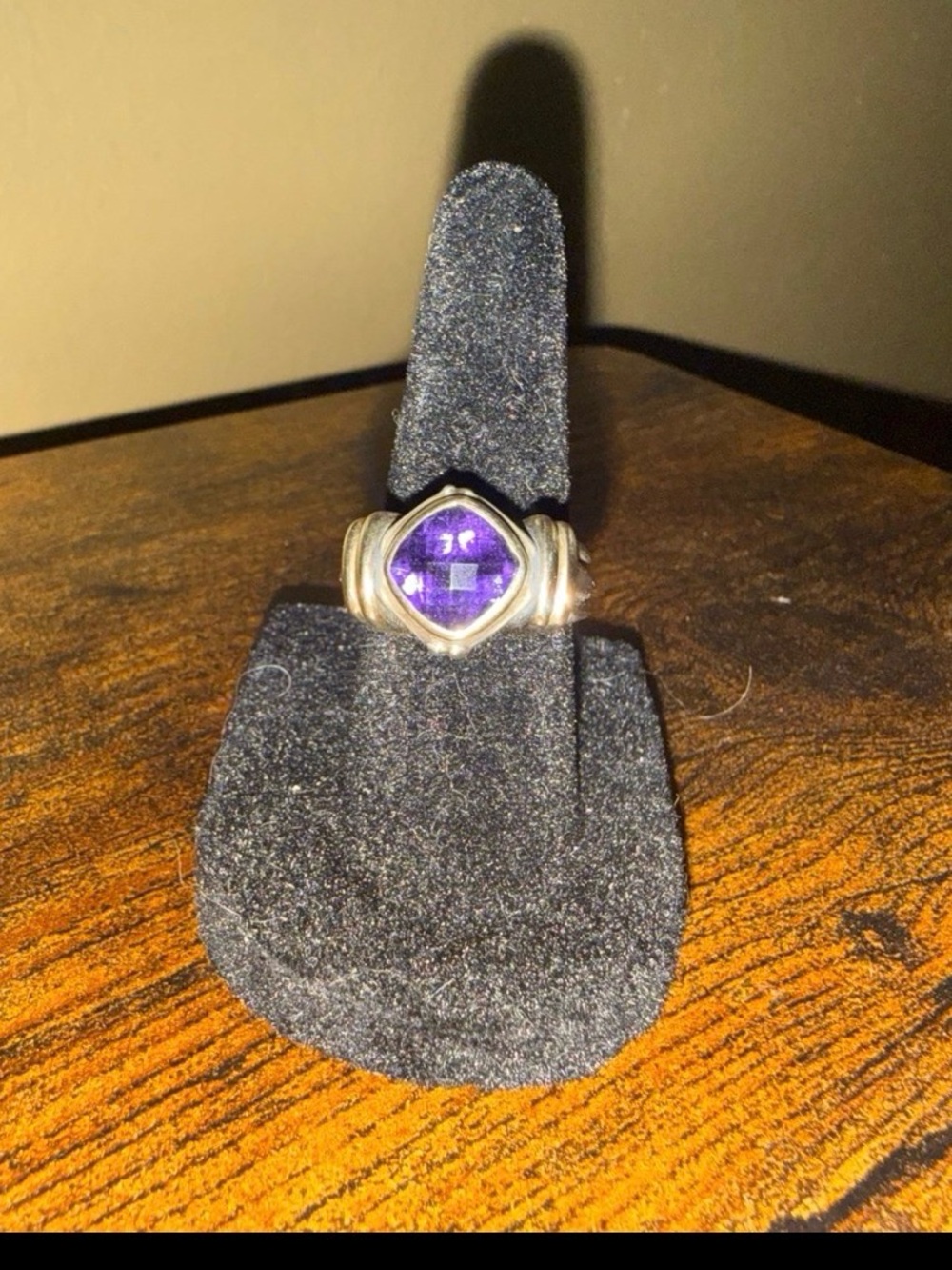 Sterling Silver Purple Gemstone Ring - Women Jewelry